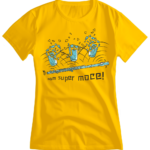 Flet mam super moce druk żółta damska