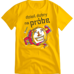 Koszulka Bęben dzień dobry na próbę - żółta męska