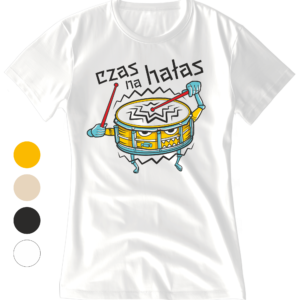 koszulka werbel czas na hałas biały damska