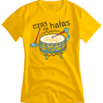 koszulka muzyczna werbel czas na hałas żółty damska