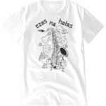 Saksofon tenorowy czas na hałas biała mono męska