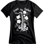 Saksofon tenorowy czas na hałas czarna mono damska