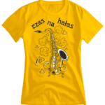 Saksofon tenorowy czas na hałas żółta mono damska