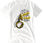 Alternatywna i pomysłowa koszulka muzyczna, dla muzyków i fanów muzyki. Suzafon na koszulce. Koszulka damska.