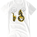 Alternatywna i pomysłowa koszulka muzyczna, dla muzyków i fanów muzyki. Saksofon na koszulce i suzafon na koszulce.