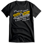 Autorska, energetyczna koszulka muzyczna - a na niej puzon i zabawny tekst. Koszulka męska