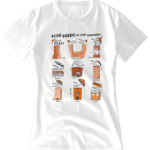 Koszulka dla podróżniczki, pamiątkowy tshirt z Ziemi Chełmińskiej. Koszulka biała